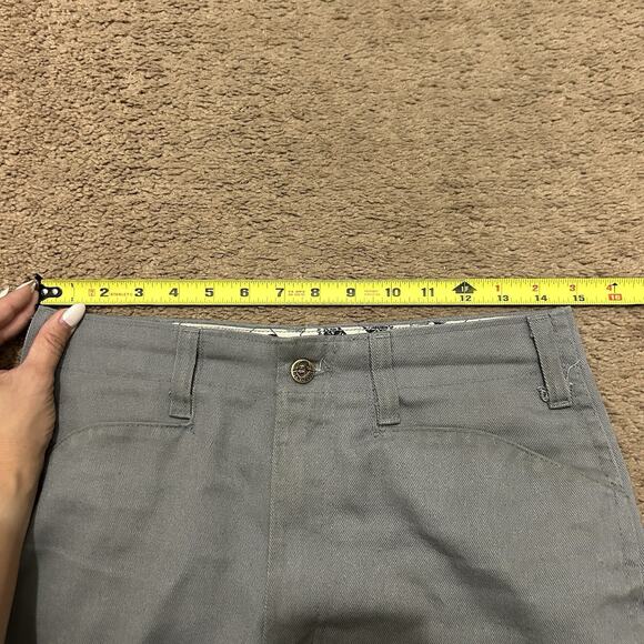 Original Ben Davis Twill Work Pants Wide Leg Fits 29x29 Gray C640 Cut Distressed - Picture 6 of 9